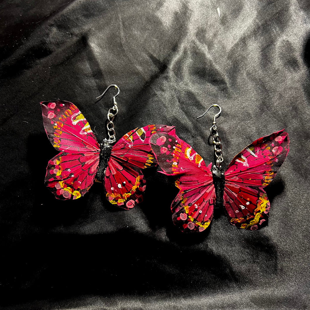 butterfly earrings.