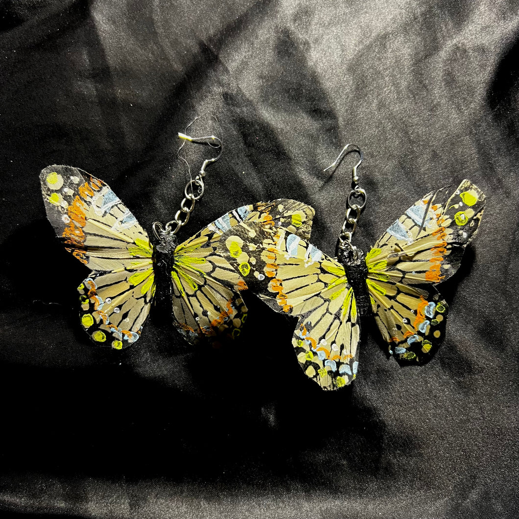 butterfly earrings.