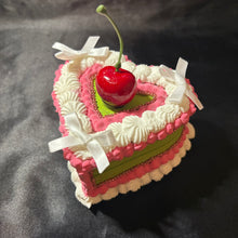 Load image into Gallery viewer, strawberry matcha faux cake storage.
