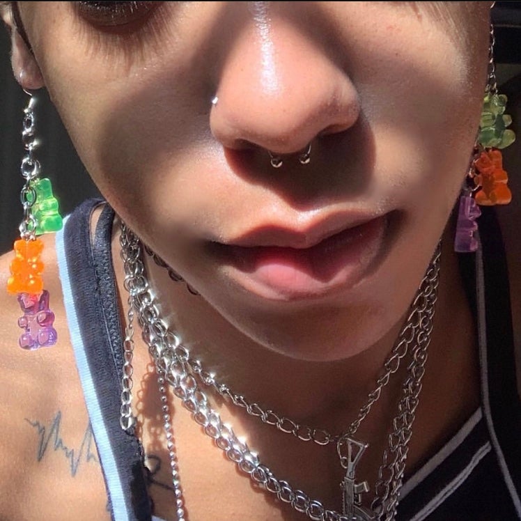 Chain Gummy Bear Earrings